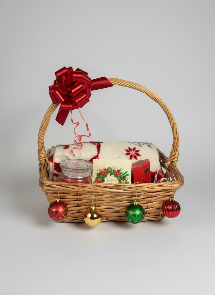 Christmas Gift Basket - Red Theme
